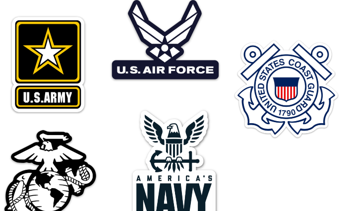 Logos of US Military branches